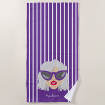 紫クール眼鏡の白髪女カスタム性