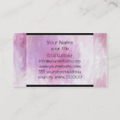 紫クール色抽象芸術ア絵画ート 名刺 (裏面)