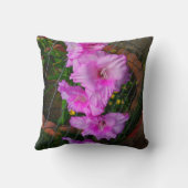 紫グラジオラフラワーピロー クッション (裏面)