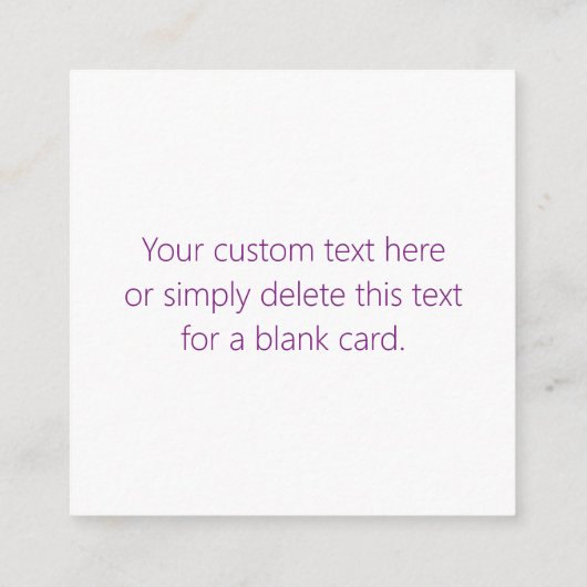 紫グラデーションと白のイニシャルまたはその他の文字 エンクロージャーカード (裏面)