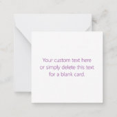 紫グラデーションと白のイニシャルまたはその他の文字 ノートカード (裏面)