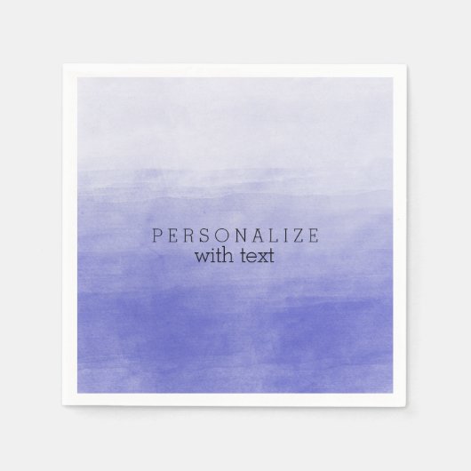紫グラデーションの水色 スタンダードカクテルナプキン (正面)