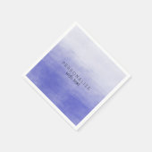 紫グラデーションの水色 スタンダードカクテルナプキン (角)