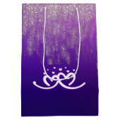 紫グラデーションの白 | ミディアムペーパーバッグ (裏面)