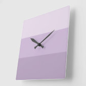 紫グラデーションストライプの スクエア壁時計 (傾斜)