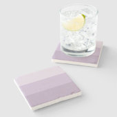 紫グラデーションストライプの ストーンコースター (横)