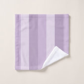 紫グラデーションストライプの バスタオルセット (ウォッシュタオル)