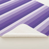 紫グラデーションストライプ色の シェルパブランケット (3/4)