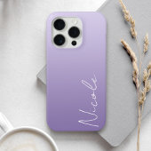 紫グラデーション手書きスクリプトパーソナライズされた Case-Mate iPhoneケース