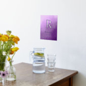 紫グラデーション氏名成立年実在 箔ポスター (レイダウン (キッチン))