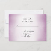 紫グラデーション結婚式招待状rsvp 招待状 (正面)