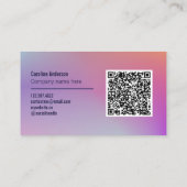 紫グラデーション色 名刺 (裏面)