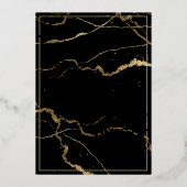 紫グラデーション赤大理石ビーニング金ゴールド結婚ズ 箔招待状 (裏面)