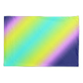 紫グラデーション黄グリーン春の夏の色 枕カバー (裏面)