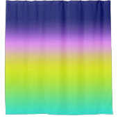 紫グラデーション黄色の緑の春夏のカラーリング シャワーカーテン (正面)