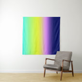 紫グラデーション黄色の緑の春夏のカラーリング タペストリー (インサイチュ(横))