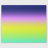 紫グラデーション黄色の緑の春夏のカラーリング ラッピングペーパー (フラット)