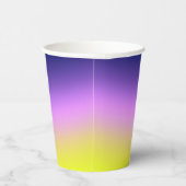 紫グラデーション黄色の緑の春夏のカラーリング 紙コップ (右)