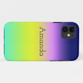 紫グラデーション黄色の緑の春夏のカラーリング Case-Mate iPhoneケース (裏面(横))