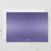 紫グリッタークリスマスフォトカード シーズンカード (裏面)