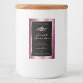 紫グリッターブラック製品ラベルバラ花 フードラベル (正面)