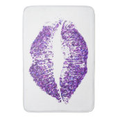 紫グリッター唇#3 バスマット (正面縦)