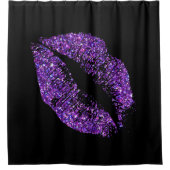 紫グリッター唇#5 シャワーカーテン (正面)
