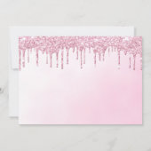 紫グリッター引っ越し祝いパーティーパーティの招待状 招待状 (裏面)