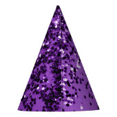 紫グリッター#2(フェイクグリッター)#shiny #decor パーティーハット (裏面)
