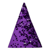 紫グリッター#2(フェイクグリッター)#shiny #decor パーティーハット (右)