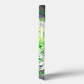 紫グリーンイエローホワイト抽象芸術 Case-Mate iPhoneケース (裏面 / 右)