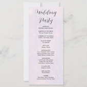 紫グレーと白のモダン結婚式 プログラム (裏面)