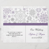 紫グレースノーフレークバイフォールド結婚式 プログラム (正面/裏面)