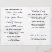 紫グレースノーフレークバイフォールド結婚式 プログラム (裏面)