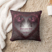 紫ゴシックハート001 クッション (ブランケット)