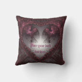 紫ゴシックハート001 クッション (裏面)