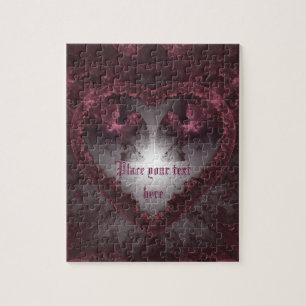 紫ゴシックハート001 ジグソーパズル