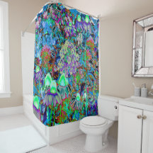 紫サイケデリックとライムグリーンガーデンの花