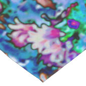 紫サイケデリックとライムグリーンガーデンの花 テーブルクロス (アングル)