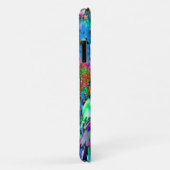 紫サイケデリックとライムグリーンガーデンの花 Case-Mate iPhoneケース (裏面/右)