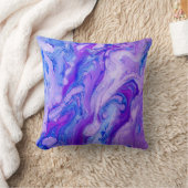 紫サイケデリック液 クッション (ブランケット)