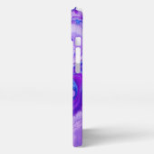 紫サイケデリック液 iPhoneケース (左側面)