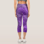 紫サイケデリック花抽象芸術フラクタル カプリレギンス (裏面)