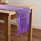 紫サイケデリック花抽象芸術フラクタル ショートテーブルランナー (インサイチュ)
