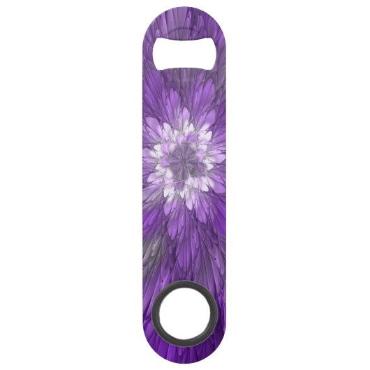 紫サイケデリック花抽象芸術フラクタル スピード栓抜き (正面)