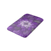 紫サイケデリック花抽象芸術フラクタル バスマット (アングル)