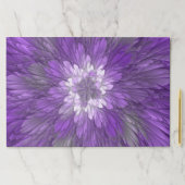 紫サイケデリック花抽象芸術フラクタル ペーパーパッド (インサイチュ)