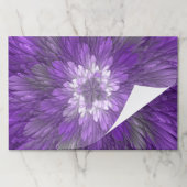 紫サイケデリック花抽象芸術フラクタル ペーパーパッド (折り畳み)