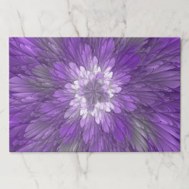 紫サイケデリック花抽象芸術フラクタル ペーパーパッド