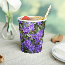 紫シャクナゲ開花フローラ 紙コップ